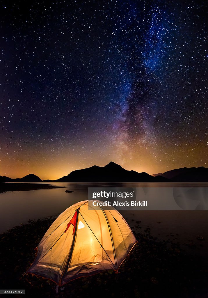 Camping under the Milky Way