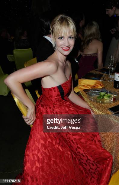 Actress January Jones attends the 66th Annual Primetime Emmy Awards Governors Ball held at Los Angeles Convention Center on August 25, 2014 in Los...