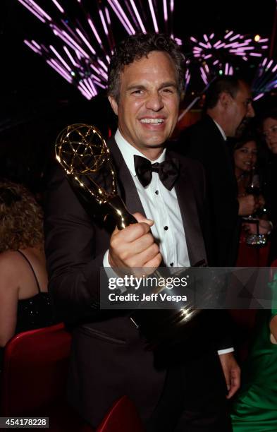 Actor Mark Ruffalo attends the 66th Annual Primetime Emmy Awards Governors Ball held at Los Angeles Convention Center on August 25, 2014 in Los...