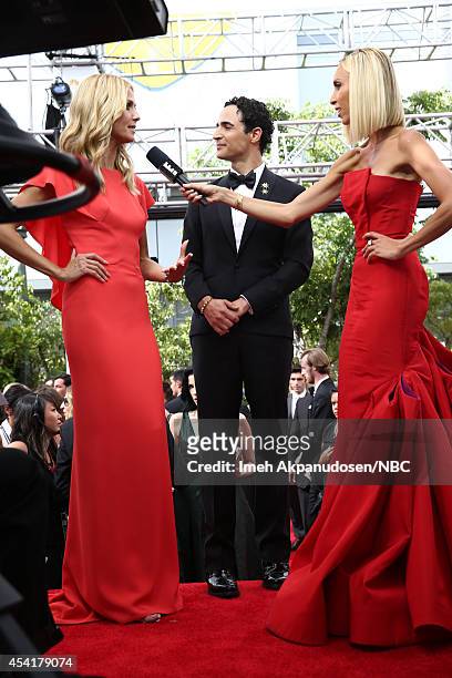 Pictured: Model/TV personality Heidi Klum, fashion designer Zac Posen and TV personality Giuliana Rancic visit E! 'Live From The Red Carpet' at the...