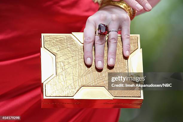 Pictured: Actress Christina Hendricks visits E! 'Live From The Red Carpet' at the 66th Annual Primetime Emmy Awards held at the Nokia Theater on...