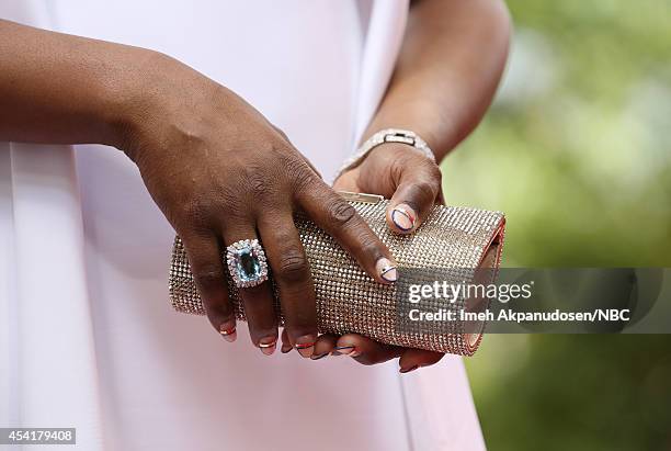 Pictured: Actress Laverne Cox visits E! 'Live From The Red Carpet' at the 66th Annual Primetime Emmy Awards held at the Nokia Theater on August 25,...