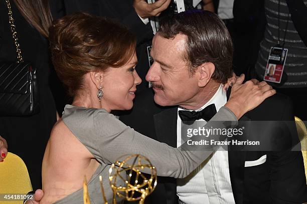 Actors Robin Dearden and Bryan Cranston attend the 66th Annual Primetime Emmy Awards Governors Ball held at Los Angeles Convention Center on August...