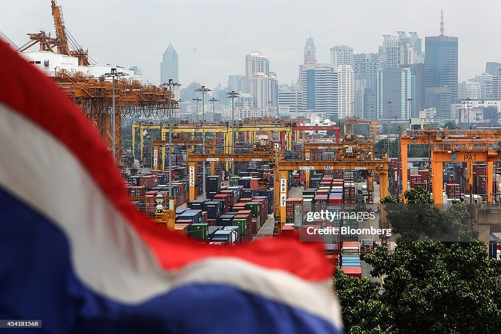 General Views of Shipping Port Ahead Of Thai Export & Import Figures