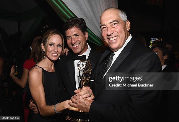 Dana Walden, Chairman and CEO of Fox Television Group, Producer Steven Levitan, and Gary Newman, Chairman and CEO of Fox Television Group attend the...
