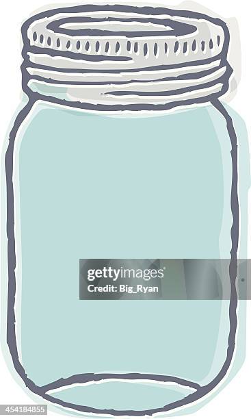 indie mason jar - canning stock illustrations