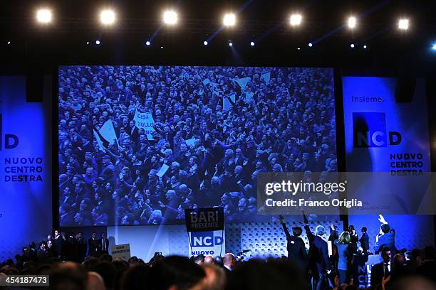 Deputy Prime Minister and Interior Minister Angelino Alfano and Italian ministers Nunzia de Girolamo, Gaetano Quagliariello, Beatrice Lorenzin and...