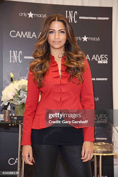 Camila Alves attends the I.N.C. International Concepts Fashion Presentation Hosted By Camila Alves And Ramshackle Glam's Jordan Reid at Macy's...