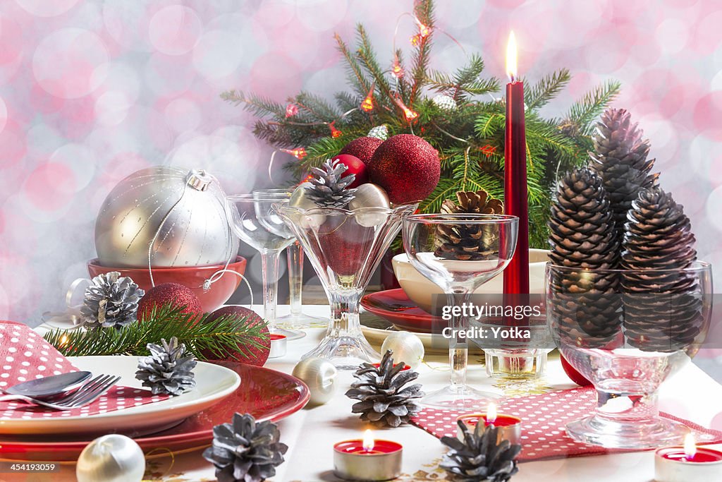 Christmas xmas eve table setting supper