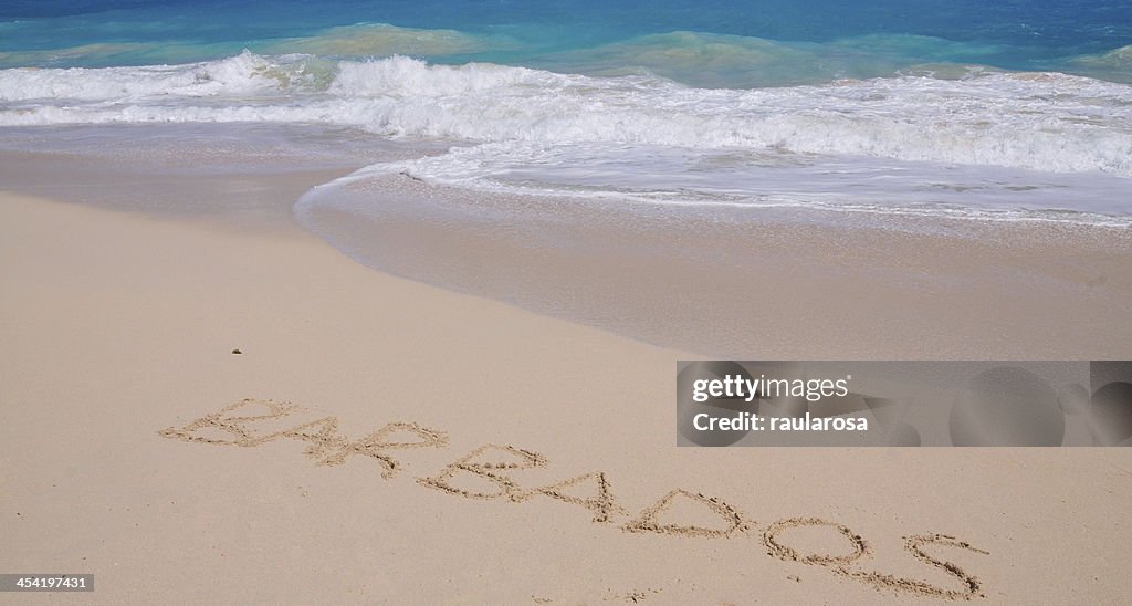 Barbados Inscribed in Sand