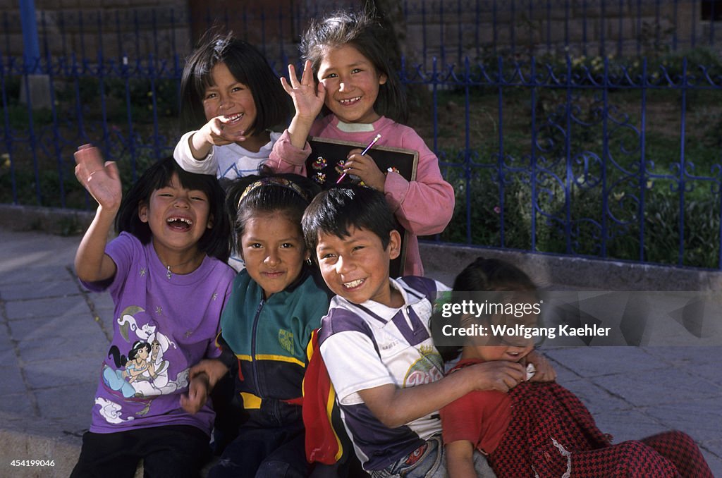 Peru, Cuzco, Local Children...