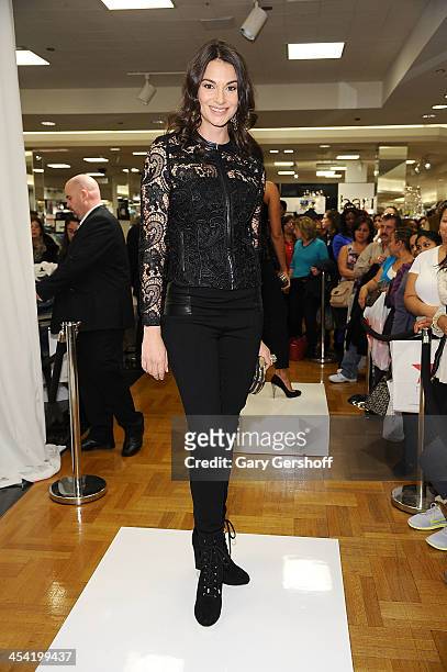 Model poses during the I.N.C. International Concepts Fashion Presentation Hosted By Camila Alves And Ramshackle Glam's Jordan Reid at Macy's...
