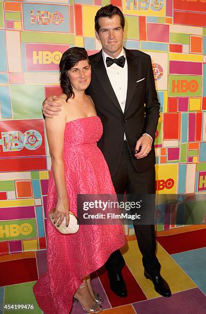 Actor Timothy Simons and Annie Simons attend HBO's Official 2014 Emmy After Party at The Plaza at the Pacific Design Center on August 25, 2014 in Los...
