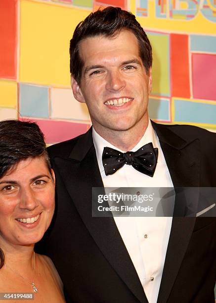 Actor Timothy Simons and Annie Simons attend HBO's Official 2014 Emmy After Party at The Plaza at the Pacific Design Center on August 25, 2014 in Los...