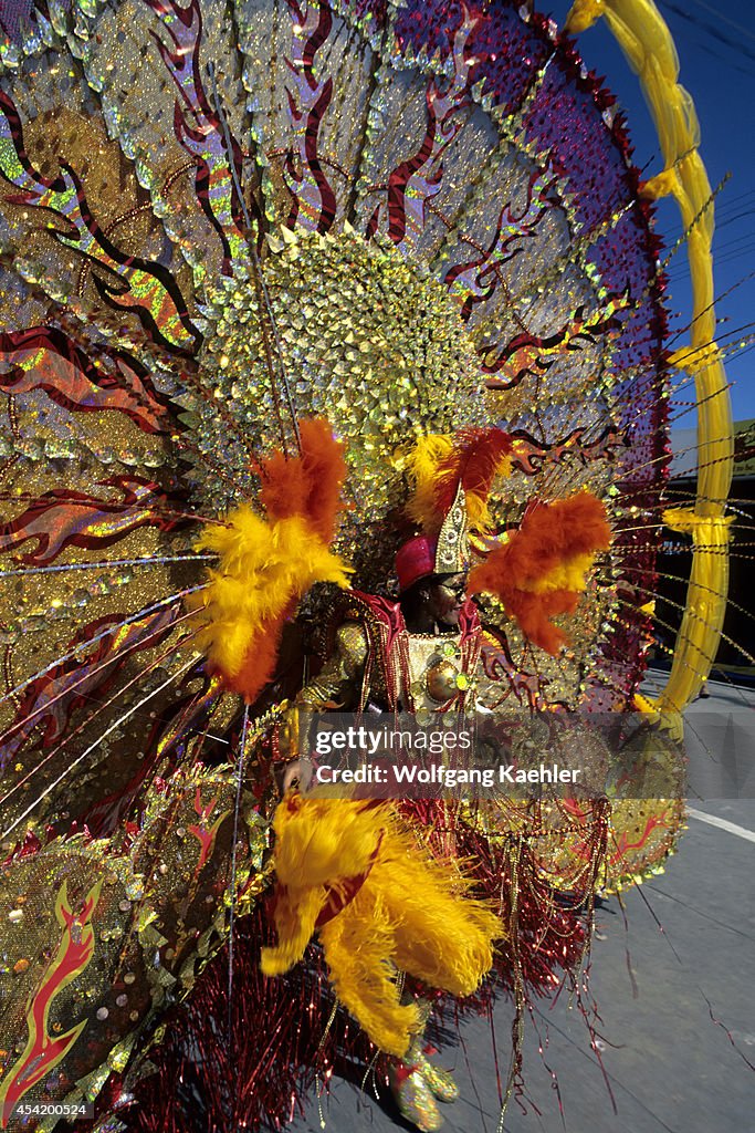 Trinidad, Port Of Spain, Carnival, Parade, Woman With...