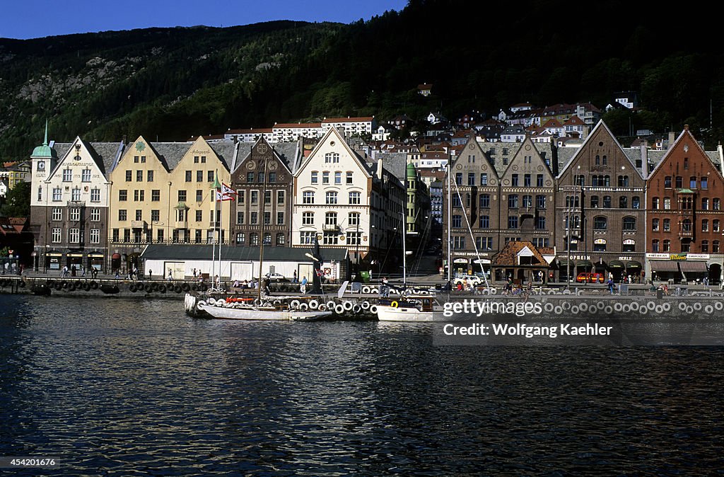 Norway, Bergen, View Of Historic Bryggen District...