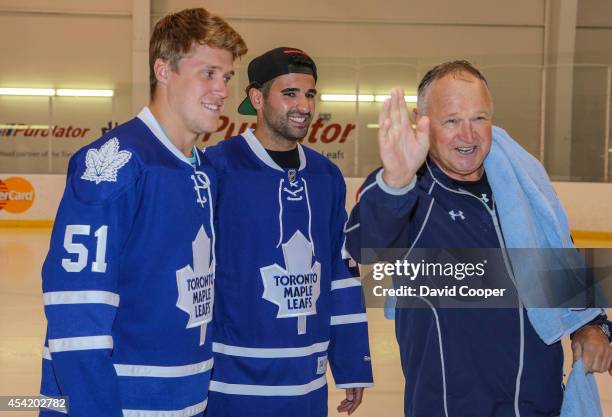 Jake Gardiner dumped a Zamboni full of Ice water on Toronto Maple Leafs head coach Randy Carlyle and then for good measure Nazem Kadri dumped a...