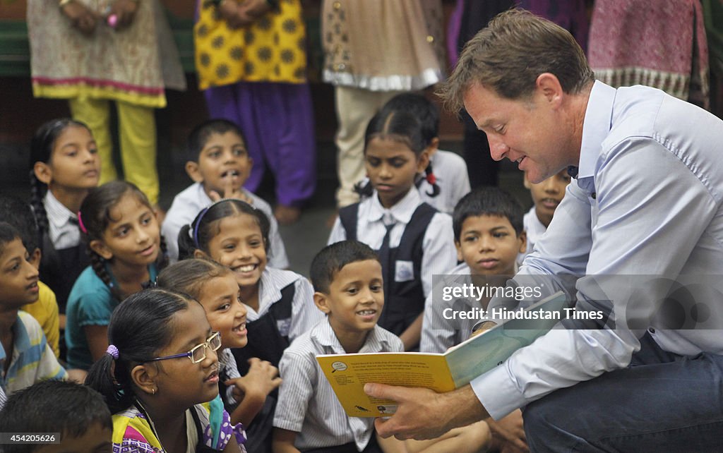 Nick Clegg At A Community School In Mumbai