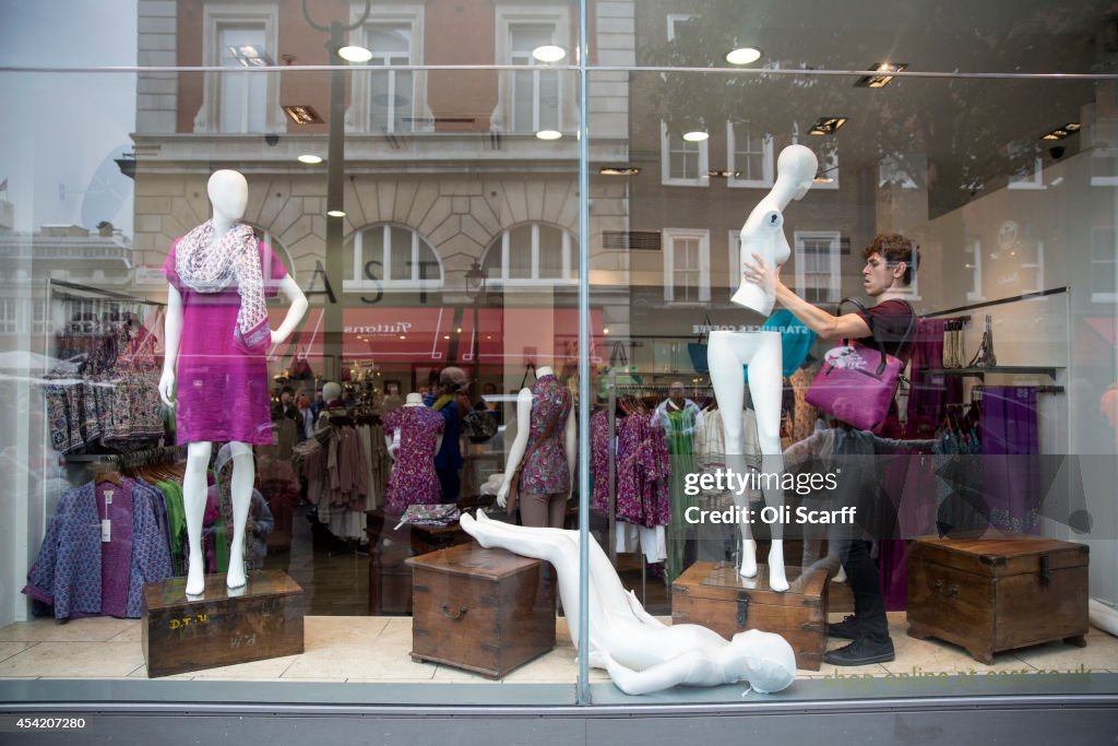 Dancers Perform In Shop Windows In Covent Garden