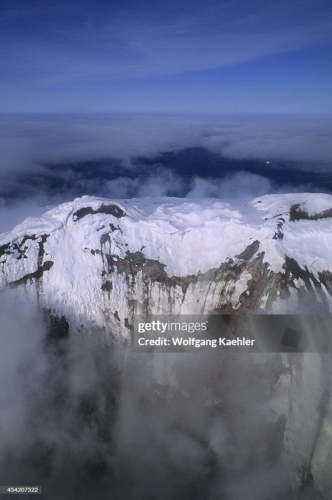 South Sandwich Islands, Zavodovski Island, View Of Volcano...