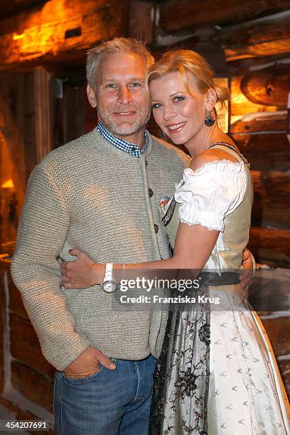 Ingo Wohlfeil and Eva Habermann attend the Dorfstadl Evening - Tirol Cross Mountain 2013 on December 07, 2013 in Innsbruck, Austria.