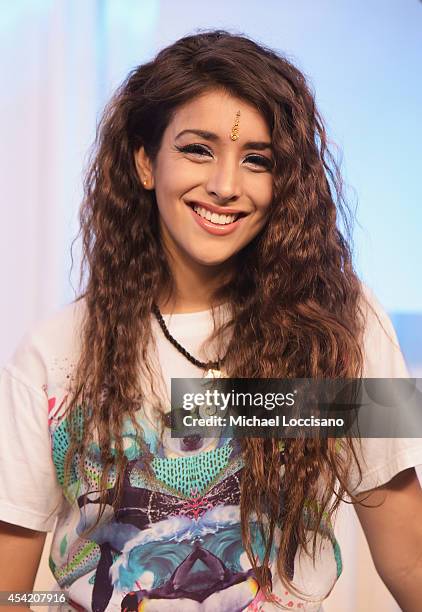 Singer Anjali visits Music Choice on August 26, 2014 in New York City.