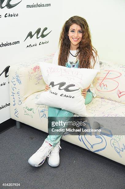 Singer Anjali visits Music Choice on August 26, 2014 in New York City.