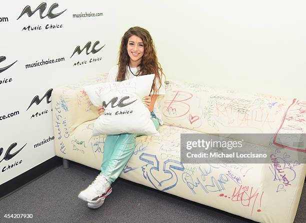 Singer Anjali visits Music Choice on August 26, 2014 in New York City.