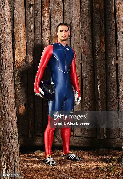 Dominic Parsons of the Team GB Skeleton Team poses for a portrait on October 15, 2013 in Lillehammer, Norway.