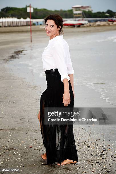 Festival hostess and actress Luisa Ranieri poses at a photocall during the 71st Venice Film Festival on August 26, 2014 in Venice, Italy.