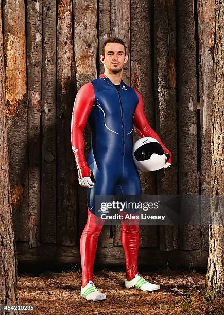 Ed Smith of the Team GB Skeleton Team poses for a portrait on October 15, 2013 in Lillehammer, Norway.