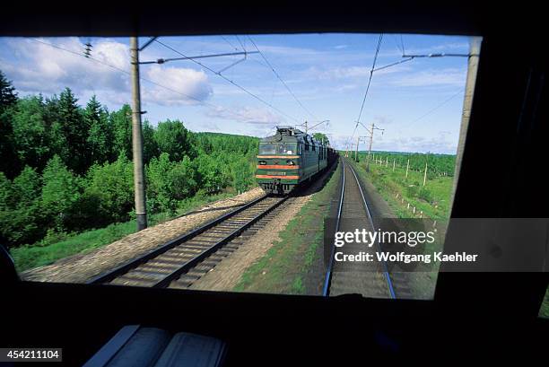 Russia, Siberia, Trans- Siberian Railroad Between Irkutsk And Novosibirsk.