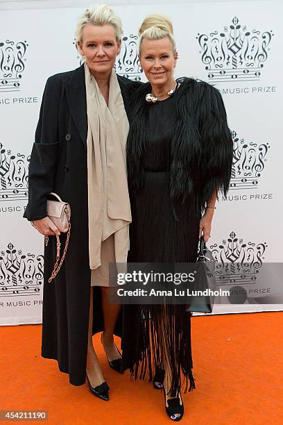 Eva Dahlgren and Efva Attling attend Polar Music Prize at Stockholm Concert Hall on August 26, 2014 in Stockholm, Sweden.