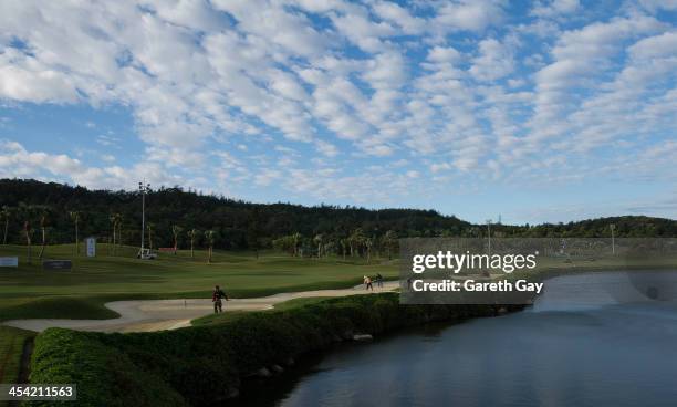 General view of the eighteenth course, at Sun rise of the last day of the Swinging Skirts 2013 World Ladies Masters, at Miramar Golf & Country Club...