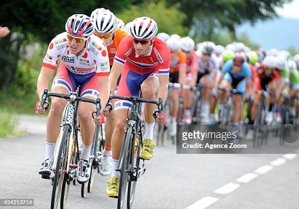 Kristoffer Skjerping of Norway during Stage Three of the Tour de lâAvenir on Tuesday 26 August Montrond les Bains, France.