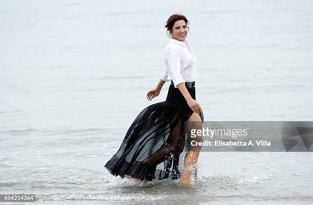 Festival hostess and actress Luisa Ranieri poses at a photocall during 71st Venice Film Festival on August 26, 2014 in Venice, Italy.