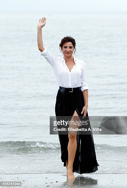 Festival hostess and actress Luisa Ranieri poses at a photocall during 71st Venice Film Festival on August 26, 2014 in Venice, Italy.