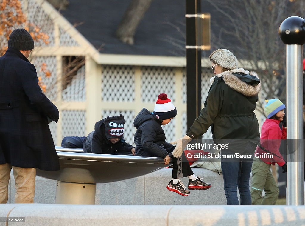 Celebrity Sightings In Boston - December 07, 2013