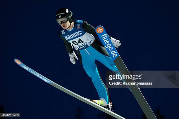 Lindsey Van of USA competes during the FIS Ski Jumping World Cup Women's HS100 on December 7, 2013 in Lillehammer, Norway.