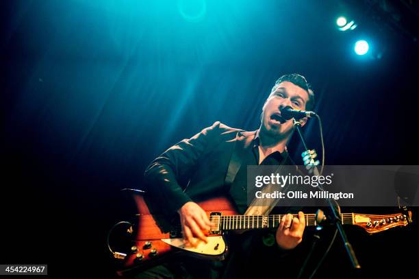 Isaac Hanson of Hanson performs on stage at The Institute on December 7, 2013 in Birmingham, United Kingdom.