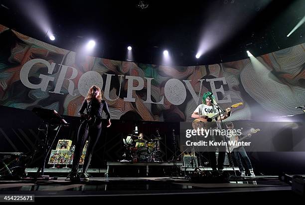 Musical group Grouplove performs onstage during The 24th Annual KROQ Almost Acoustic Christmas at The Shrine Auditorium on December 7, 2013 in Los...