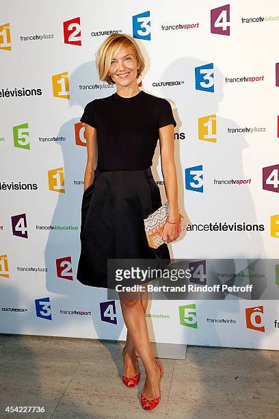 Maya Lauqu attends the 'Rentree De France Televisions' at Palais De Tokyo on August 26, 2014 in Paris, France.