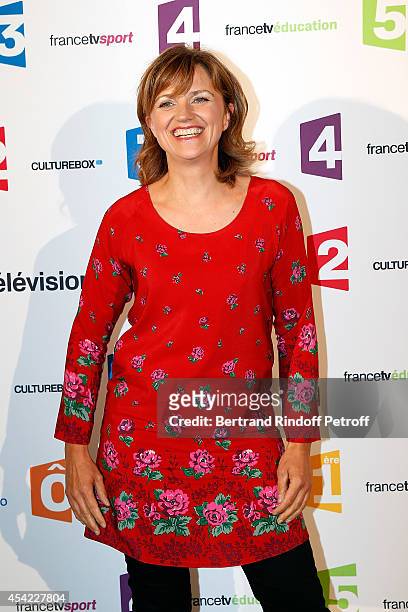 Valerie Maurice attends the 'Rentree De France Televisions' at Palais De Tokyo on August 26, 2014 in Paris, France.