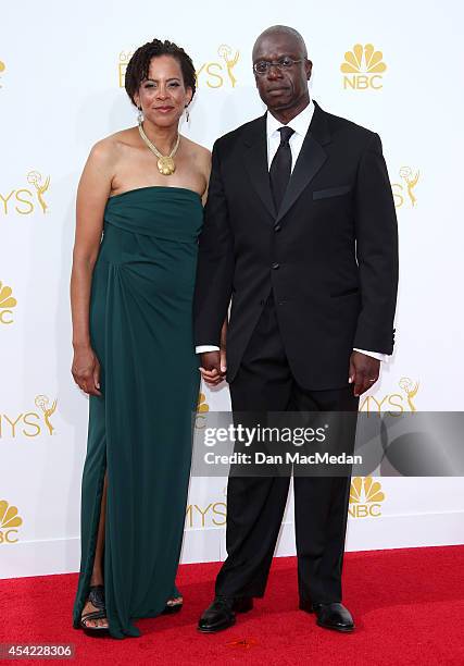 Ami Brabson and Andre Braugher arrive at the 66th Annual Primetime Emmy Awards at Nokia Theatre L.A. Live on August 25, 2014 in Los Angeles,...