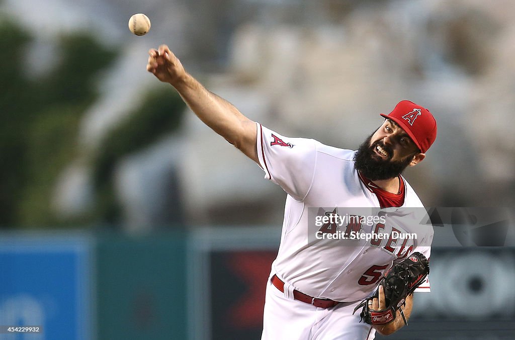 Miami Marlins v Los Angeles Angels of Anaheim