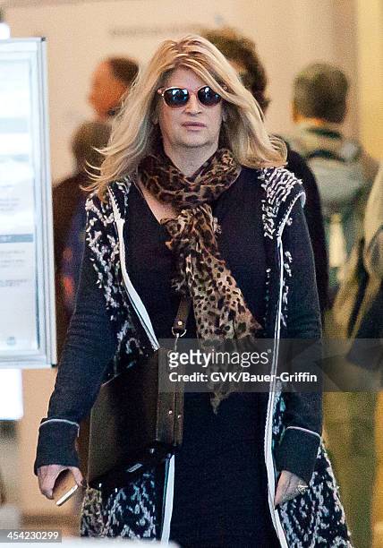 Kirstie Alley is seen arriving at LAX airport on December 7, 2013 in Los Angeles, California.