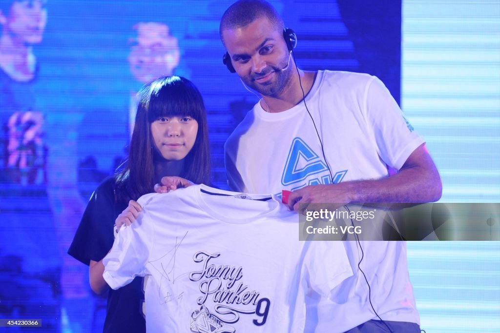 Tony Parker Attends Peak's Basketball Activity In Beijing