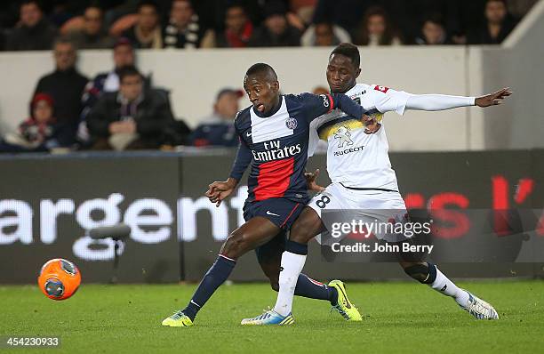 Blaise Matuidi of PSG and Joseph Lopy of Sochaux in action during the french Ligue 1 match between Paris Saint-Germain FC and FC Sochaux Montbeliard...