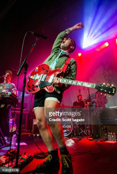 Jack Antonoff of Bleachers performs at St. Andrews Hall on August 26, 2014 in Detroit, Michigan.