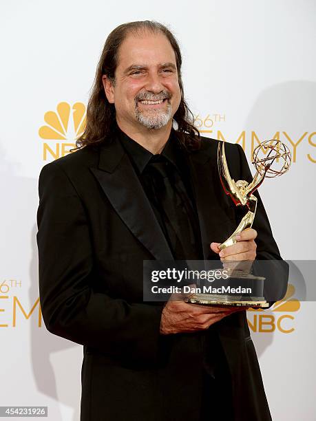 Glenn Weiss, poses in the press room with his Outstanding Directing for a Variety Special Award for the 67th Tony Awards at Nokia Theatre L.A. Live...